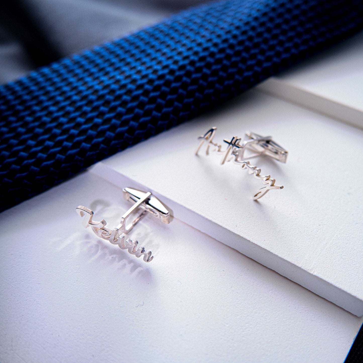 Name Letter Initial Cufflinks Custom Engraved Gift