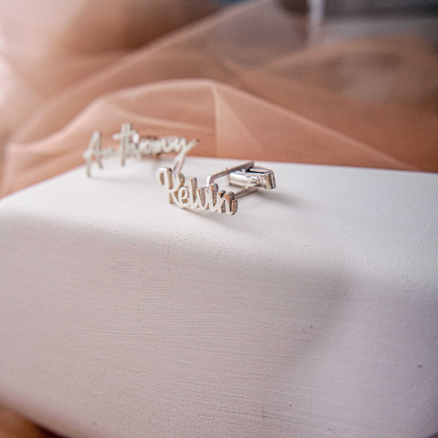 Name Letter Initial Cufflinks Custom Engraved Gift
