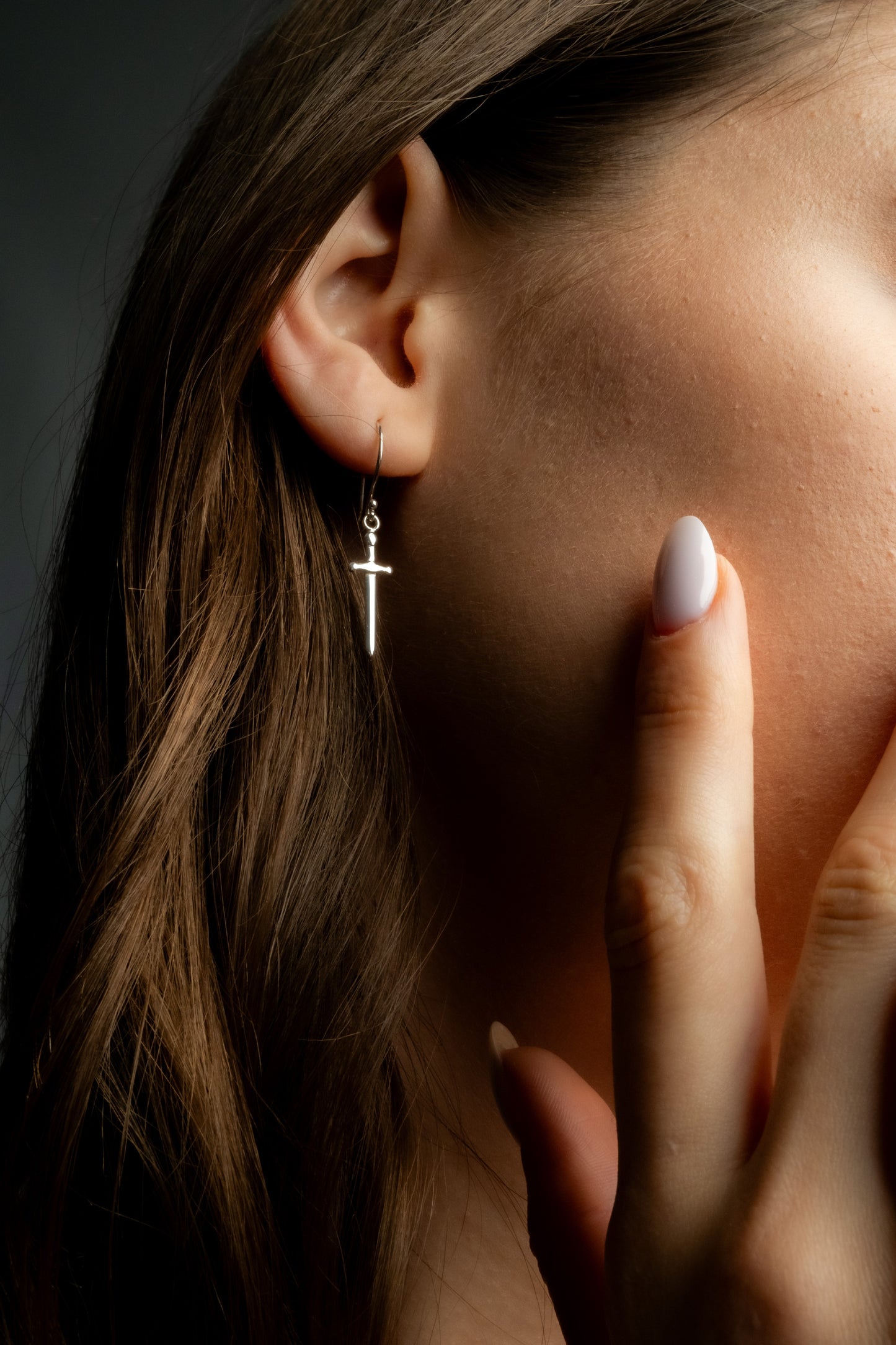 Sword and Dagger Earrings in Silver and Gold