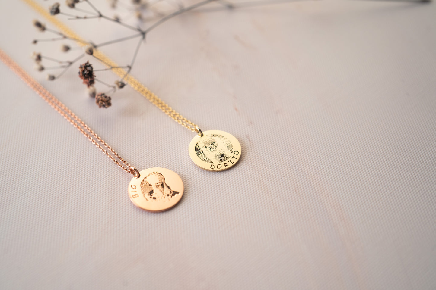 Personalized Gold Cat Necklace for Cat Mom