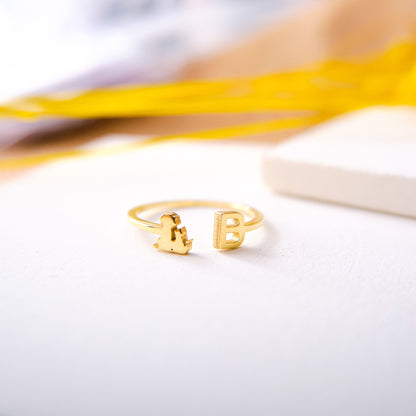 Cat Dog All Animals Pet Ring and Initial
