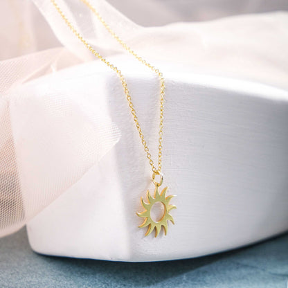 You Are My Sunshine Necklace and Gold Sun