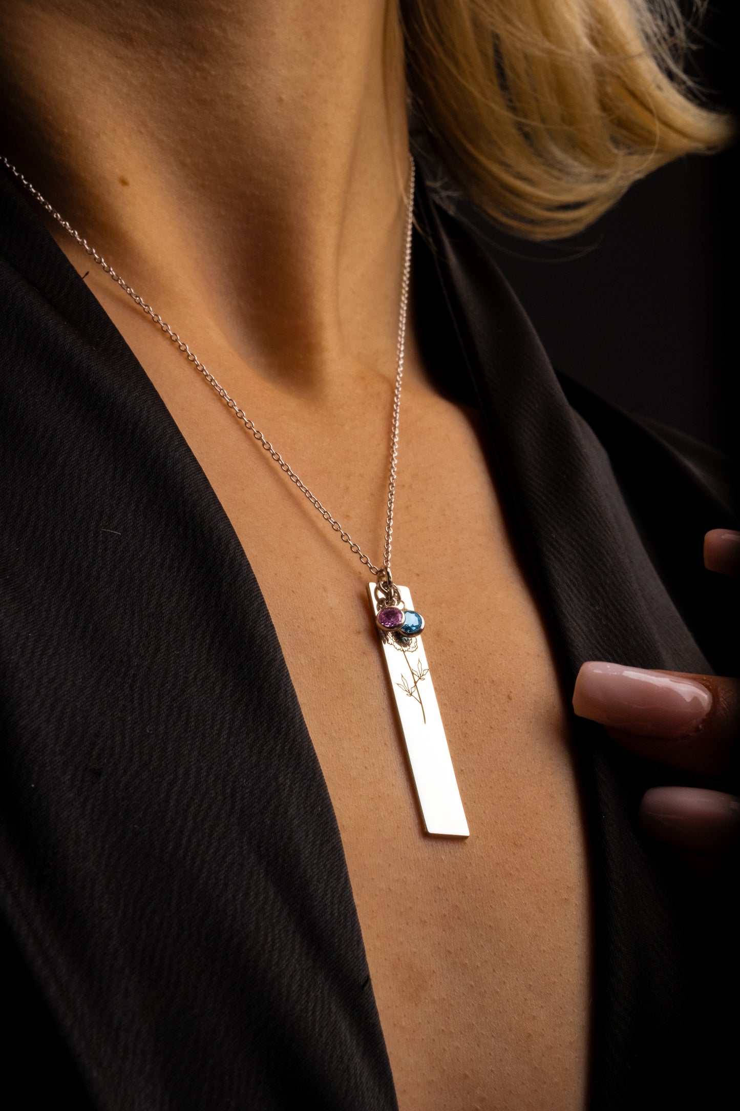 Birthstone Flower Necklace