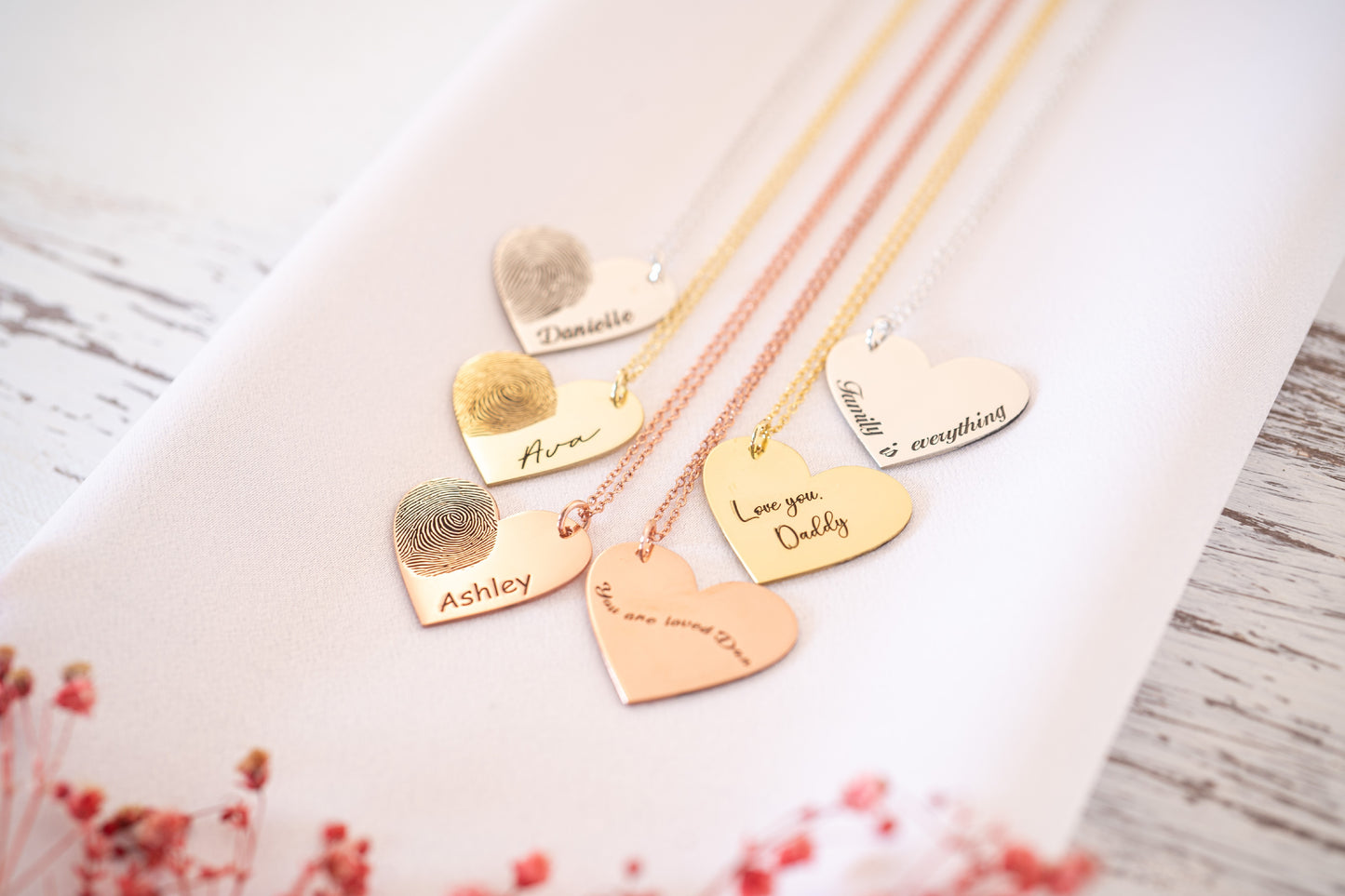 Personalized Fingerprint and Handwriting Necklace