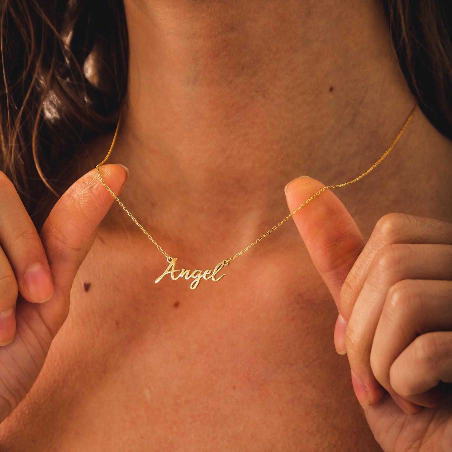 14K Gold Name and Nameplate Necklace