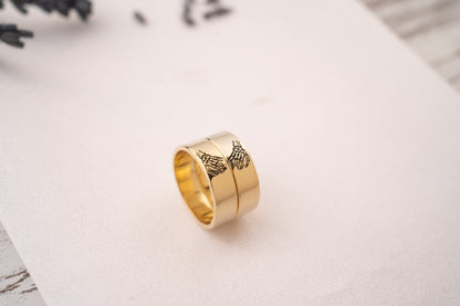 Pinky Promise Matching Gold and Silver Rings
