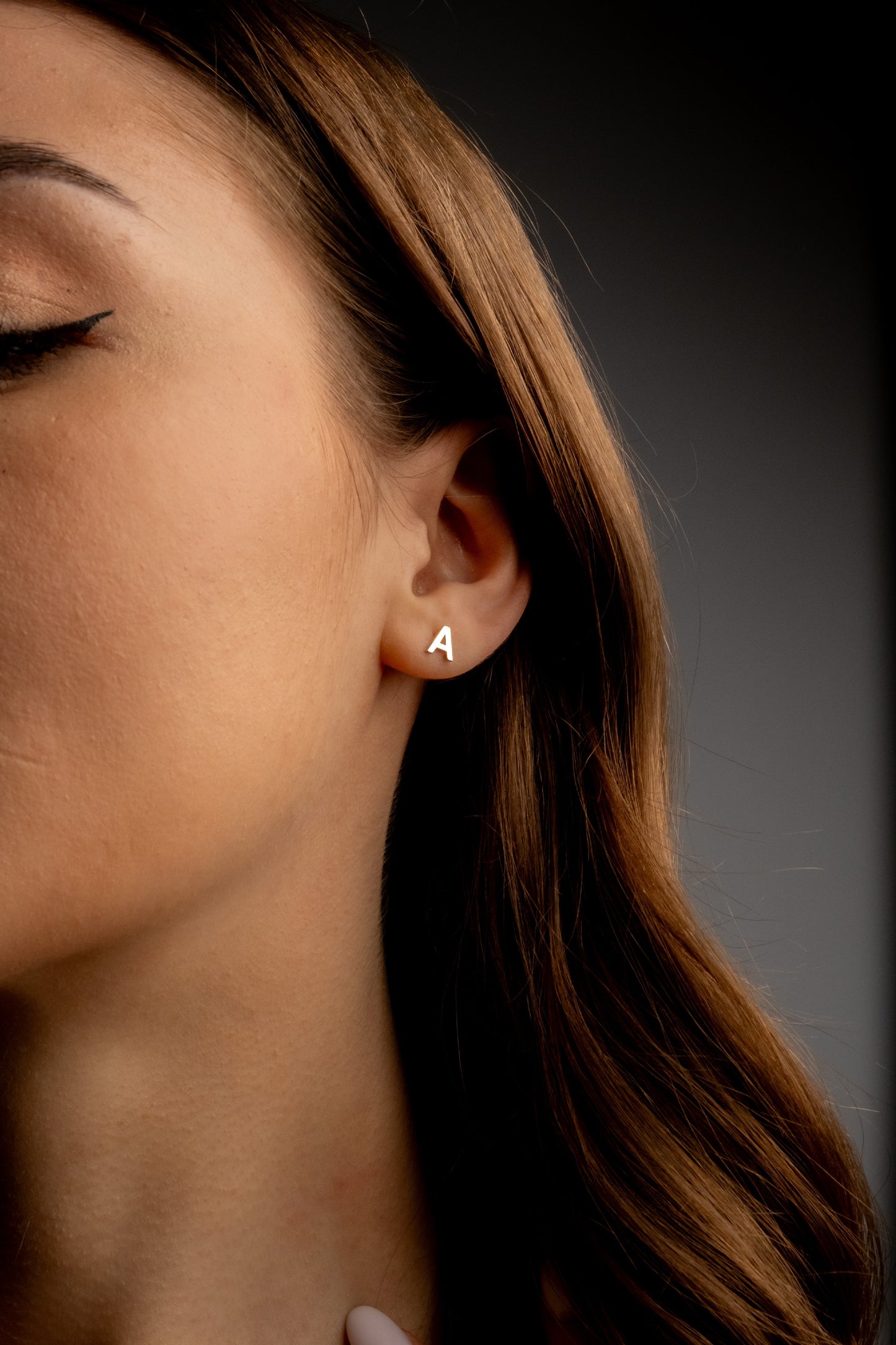 Delicate Gold Initial Earrings and Alphabet Letter Studs