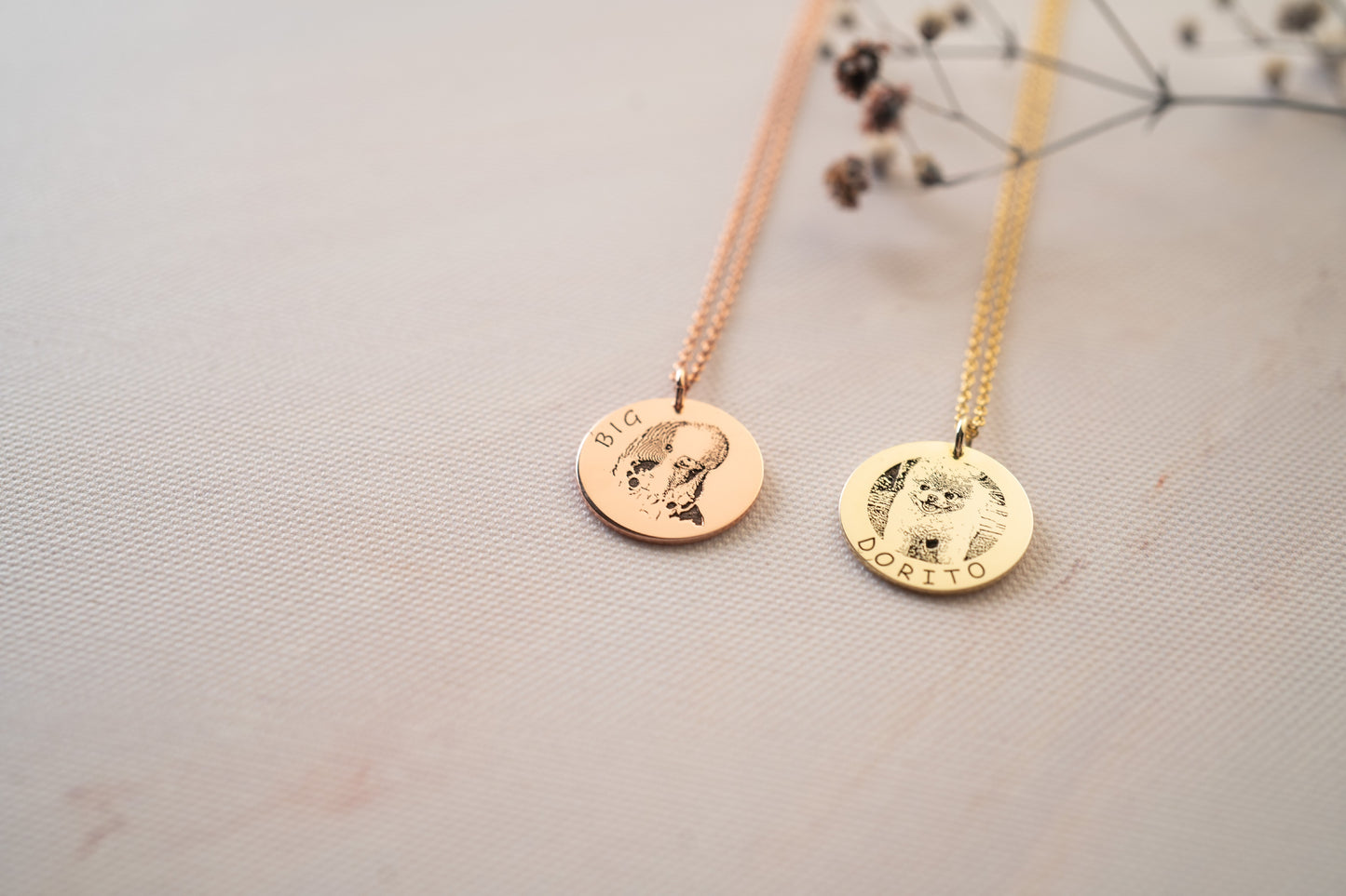 Personalized Gold Cat Necklace for Cat Mom