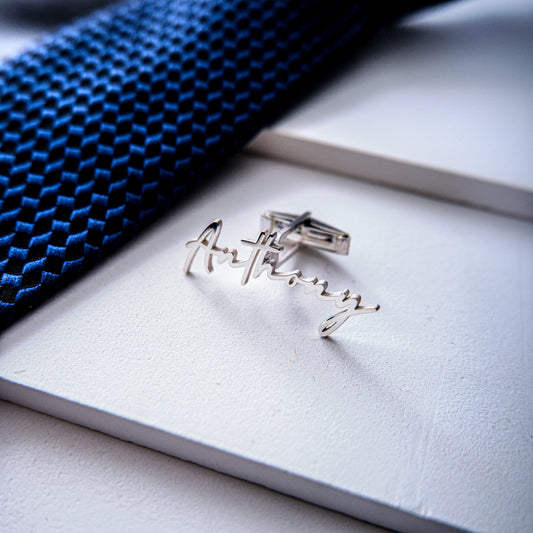 Name Letter Initial Cufflinks Custom Engraved Gift