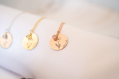 Birth Flower Jewelry