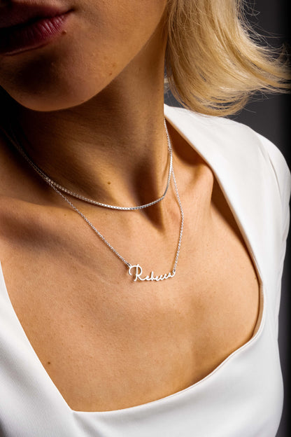 Solid Gold Name Necklace Personalized for Summer Jewelry