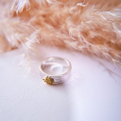 Thin Bee Ring Jewelry for Women Mixed Metal