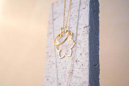 Ring Holder Necklace and Minimalist Wedding Ring Protector