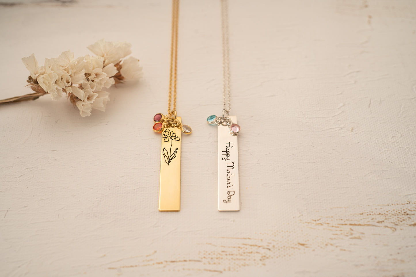 Birthstone Flower Necklace
