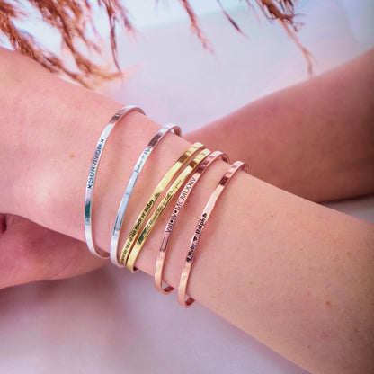 Custom Gold Friendship Bracelet Engraved Personalized Name