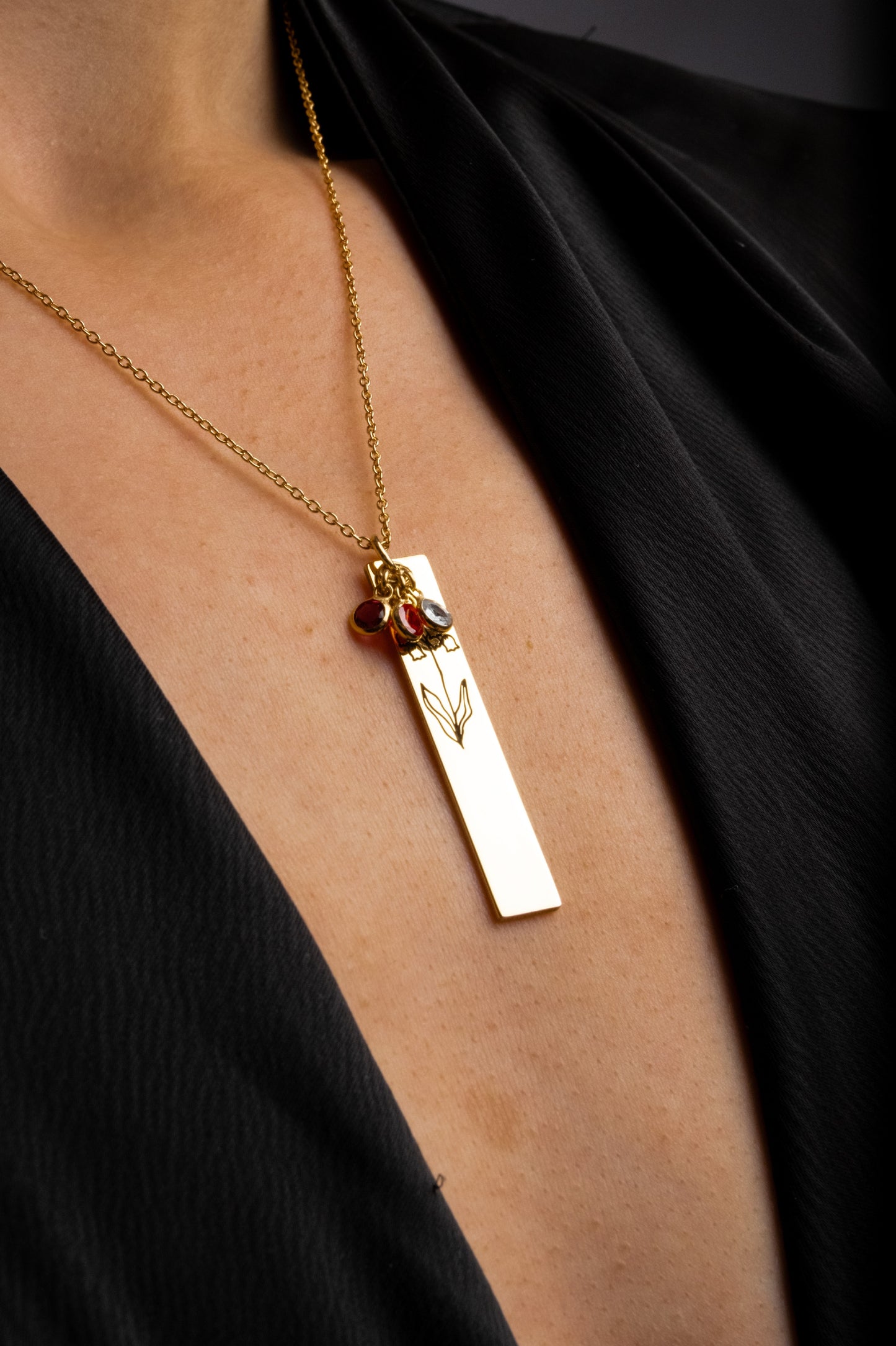 Birthstone Flower Necklace