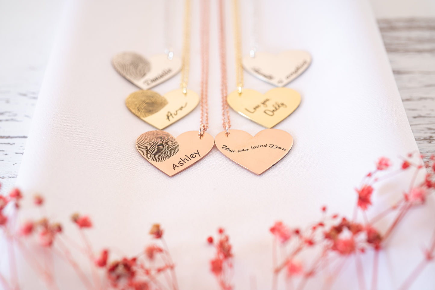 Personalized Fingerprint and Handwriting Necklace