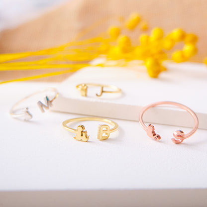 Cat Dog All Animals Pet Ring and Initial
