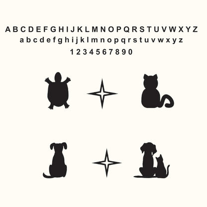 Cat Dog All Animals Pet Ring and Initial