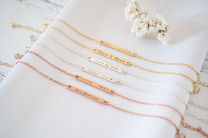 Personalized Silver Charm Bracelet