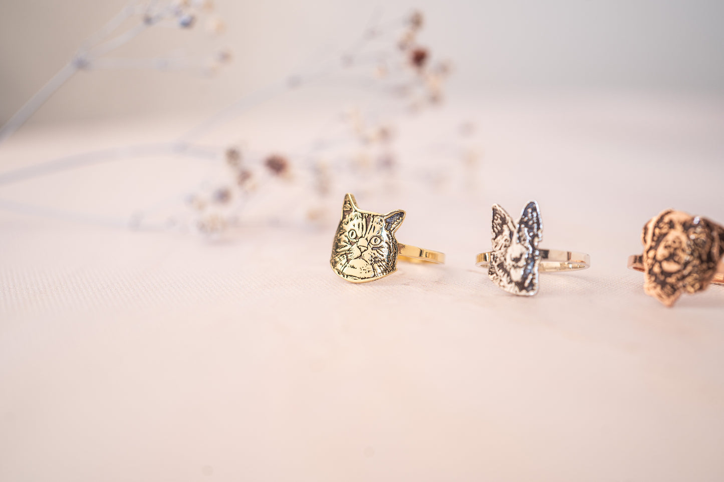 Personalized Pet Ring Portrait for Cat