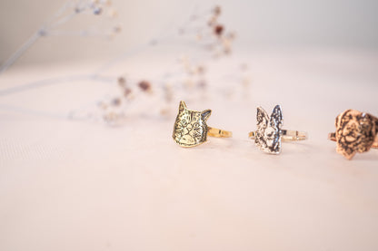 Personalized Pet Ring Portrait for Cat