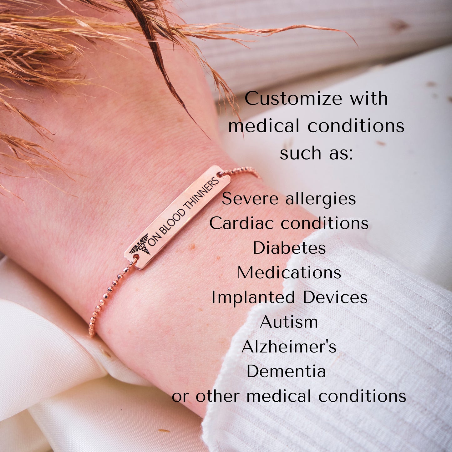 Medical ID Alert Autism Acceptance Bracelet