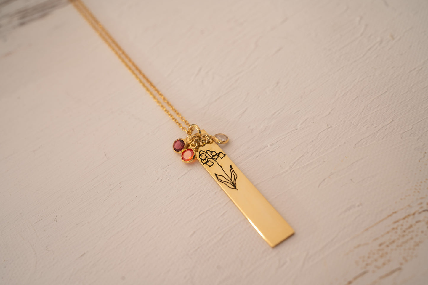 Birthstone Flower Necklace
