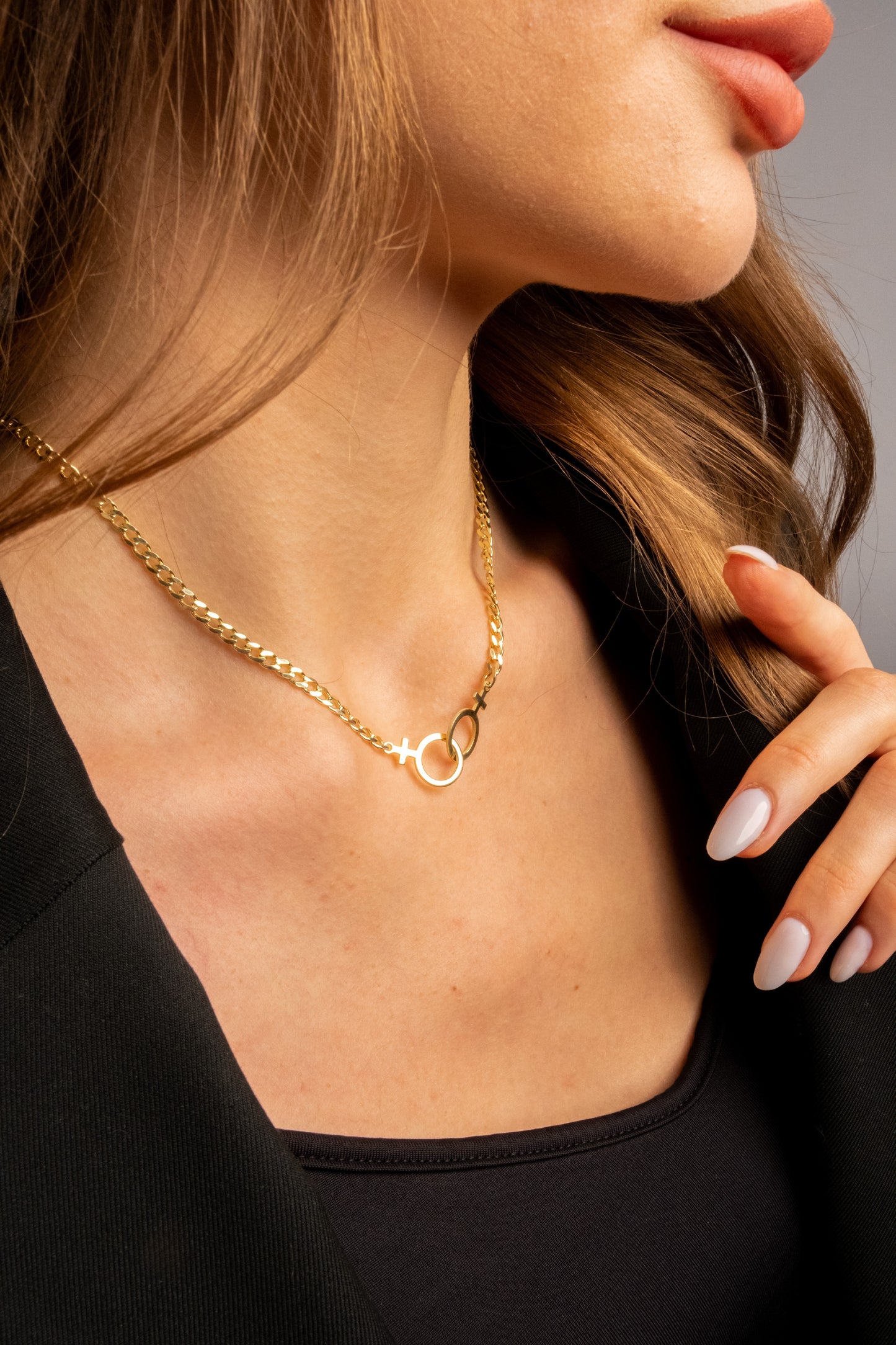 Double Venus Lesbian Pride Necklace
