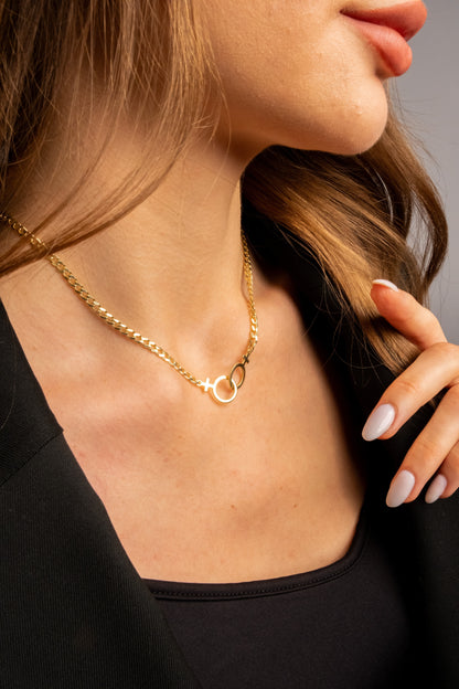 Double Venus Lesbian Pride Necklace