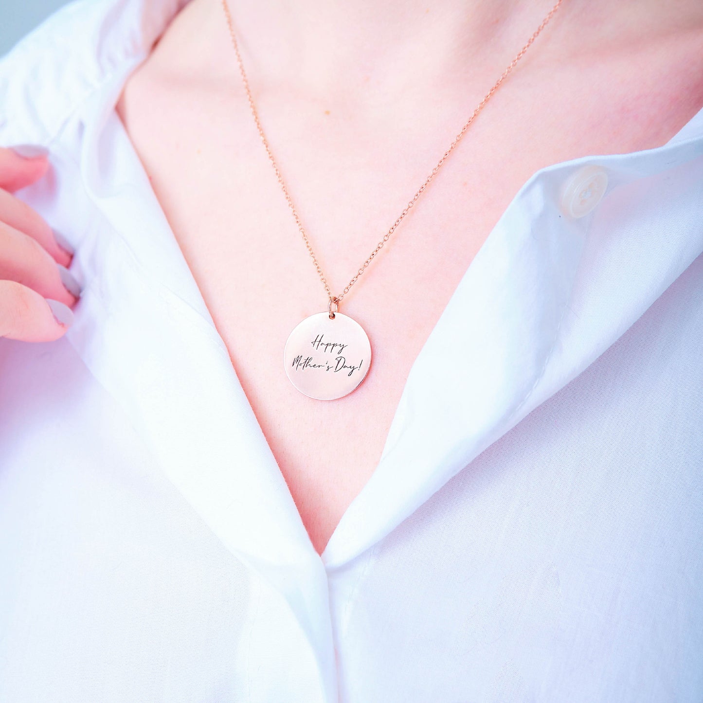 Birth Flower Name Necklace Mothers Day Gift