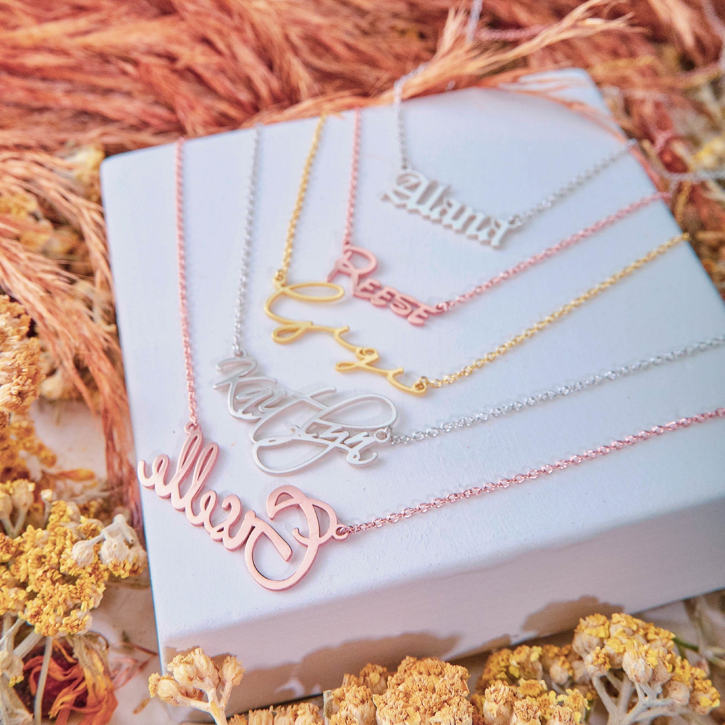 14K Gold Name and Nameplate Necklace