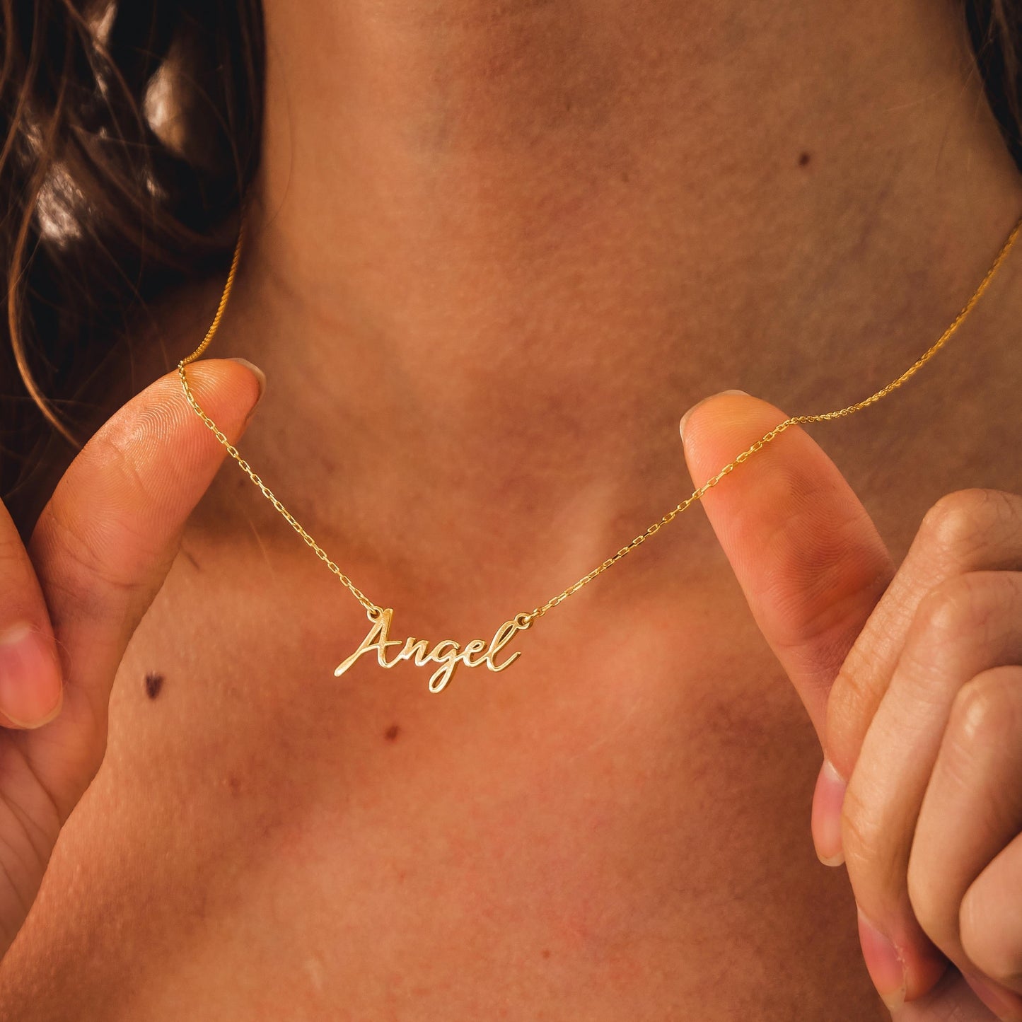 14K Gold Name and Nameplate Necklace