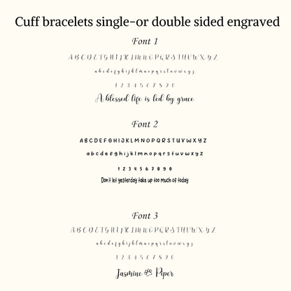 Custom Gold Friendship Bracelet Engraved Personalized Name