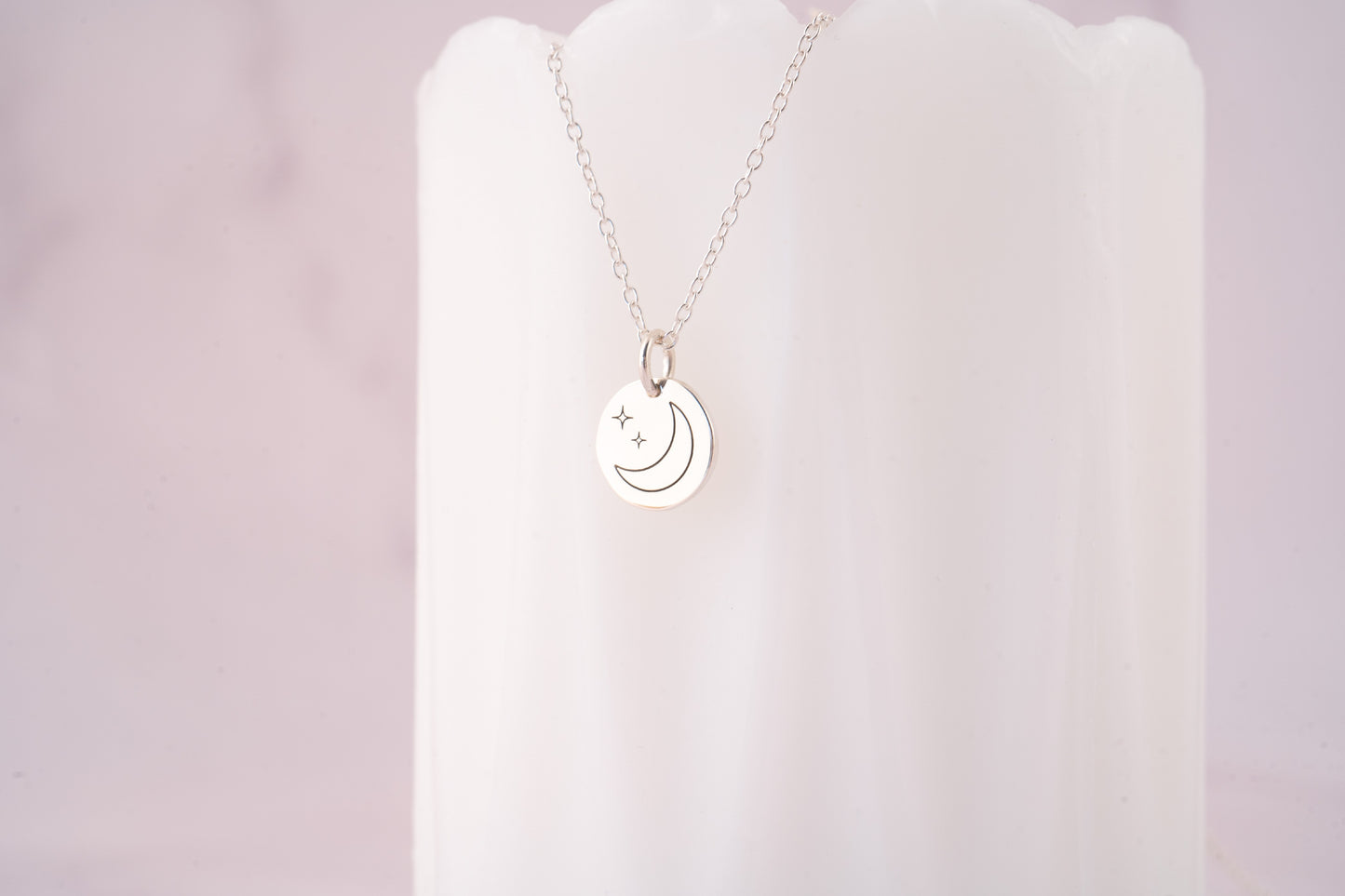 18k Gold Sun and Moon Necklace Gift