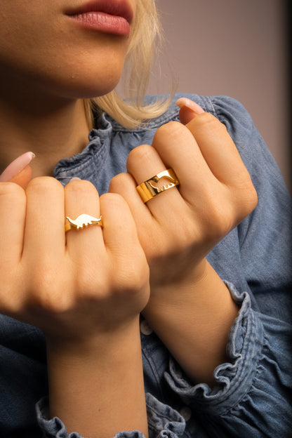 Gold Filled Promise Ring Set