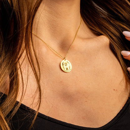 Personalized Gold Cat Necklace for Cat Mom