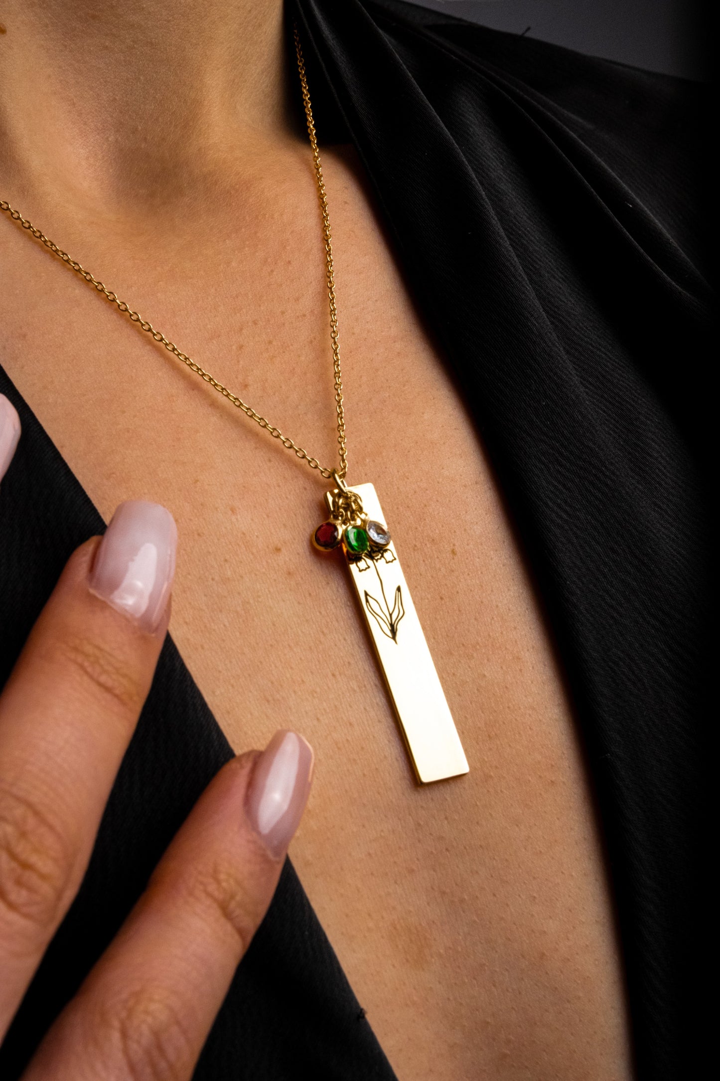 Birthstone Flower Necklace
