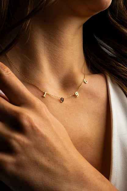 Personalized Gold Letter Initial Necklace for Mom