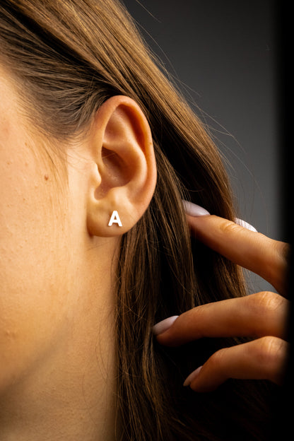 Delicate Gold Initial Earrings and Alphabet Letter Studs