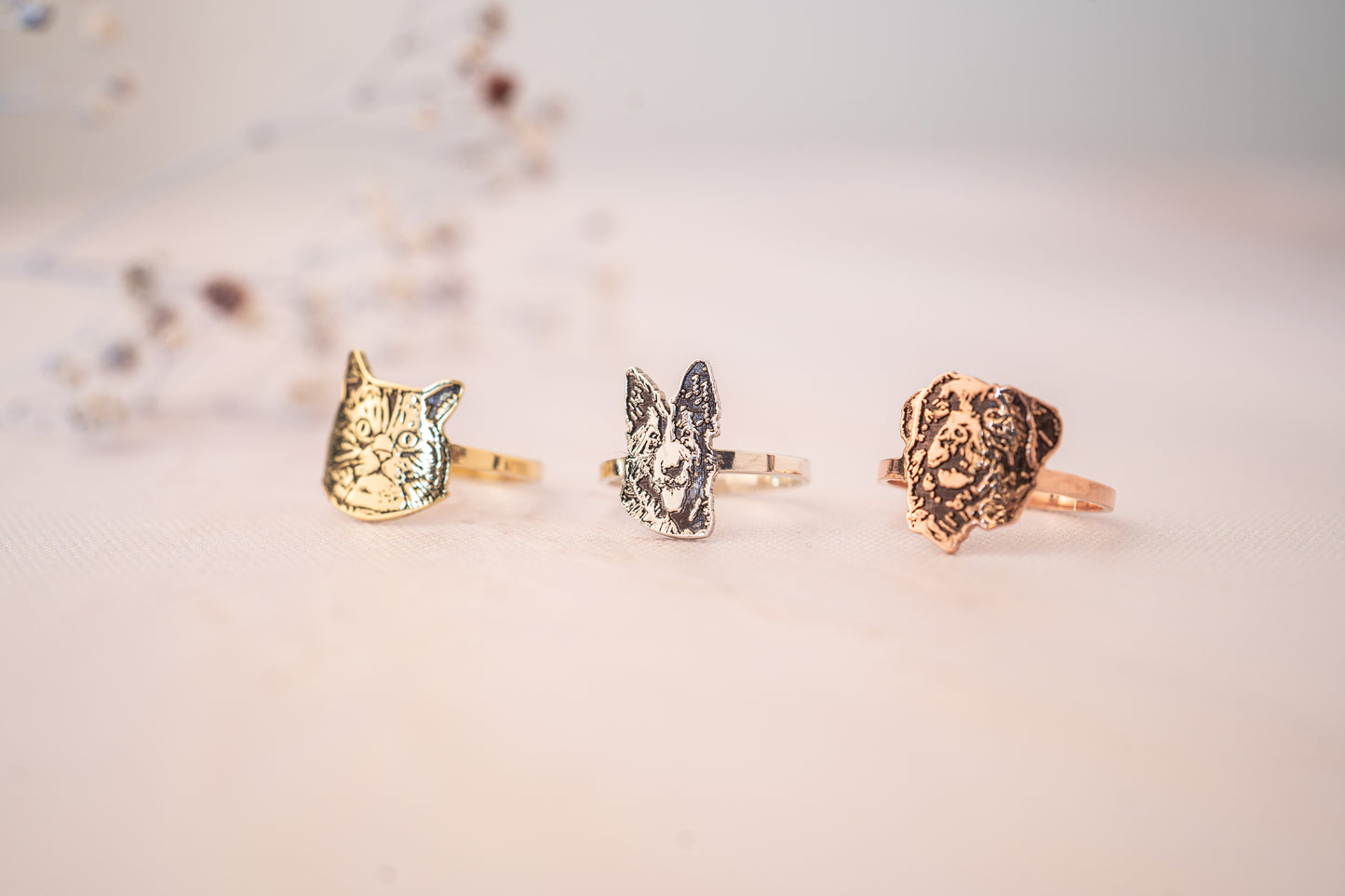 Personalized Pet Ring Portrait for Cat