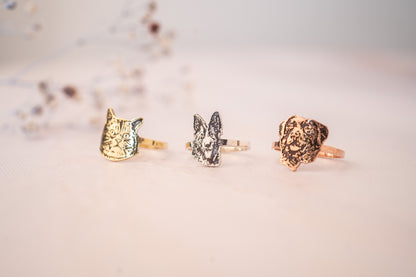 Personalized Pet Ring Portrait for Cat