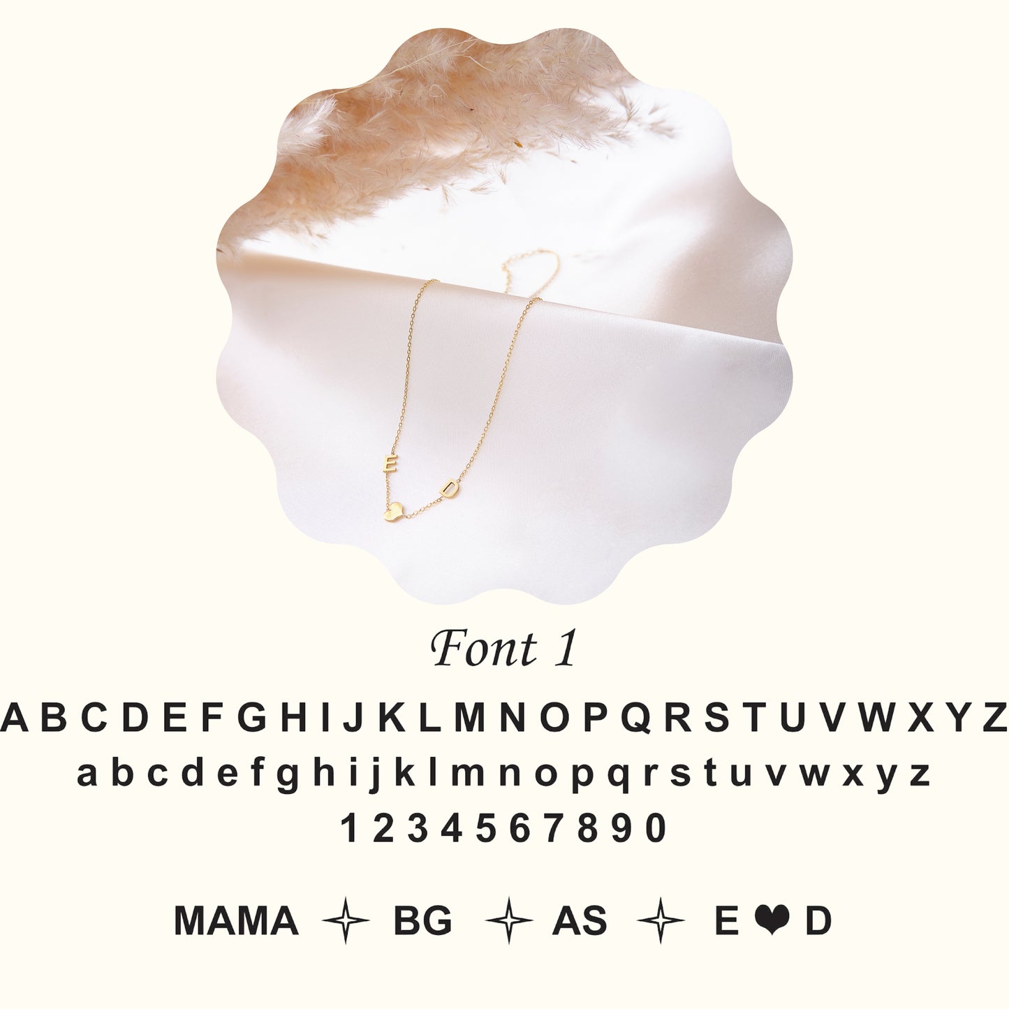 14k Gold Sideways Initial Personalized and Dainty Mama