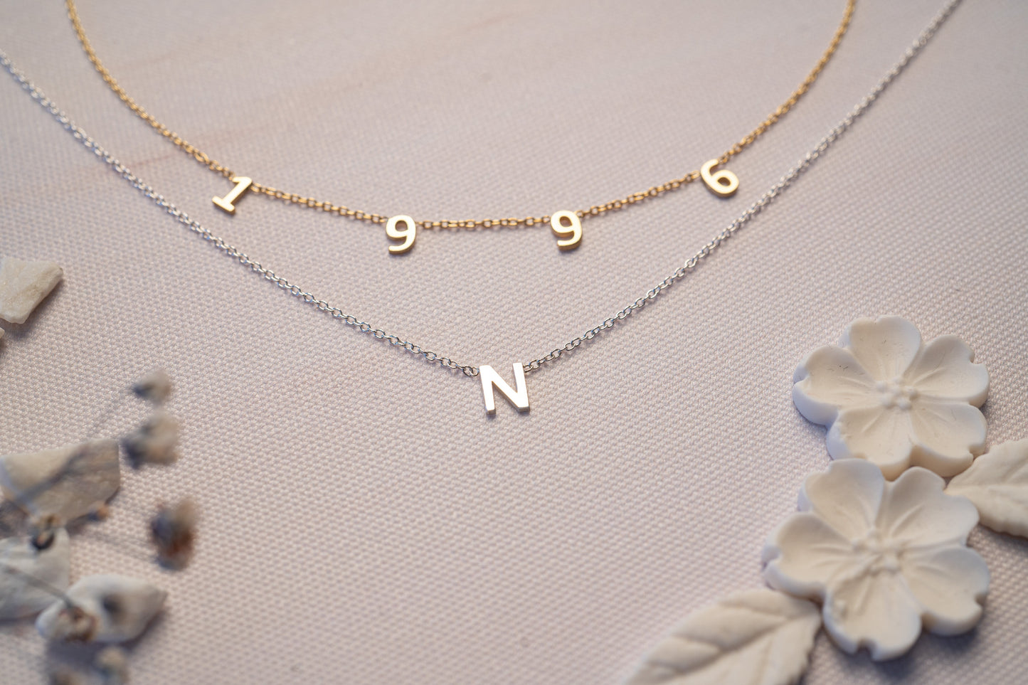 Personalized Gold Letter Initial Necklace for Mom