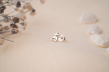 Delicate Gold Initial Earrings and Alphabet Letter Studs