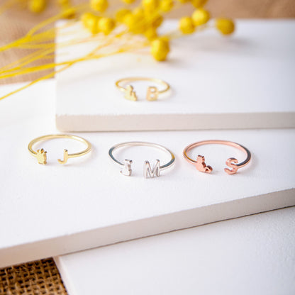 Cat Dog All Animals Pet Ring and Initial