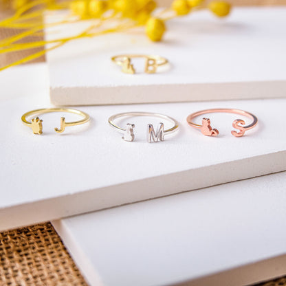 Cat Dog All Animals Pet Ring and Initial