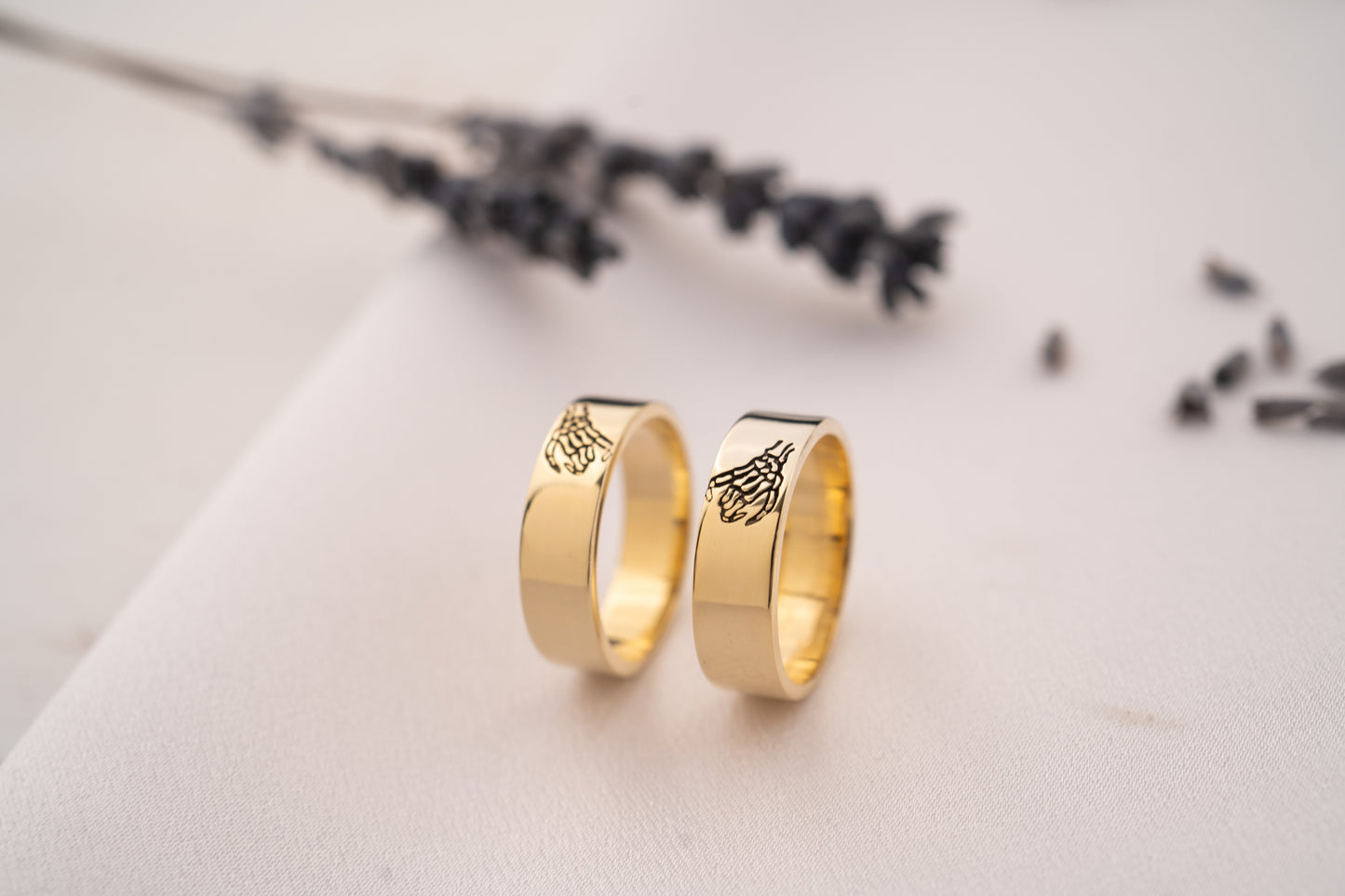 Pinky Promise Matching Gold and Silver Rings