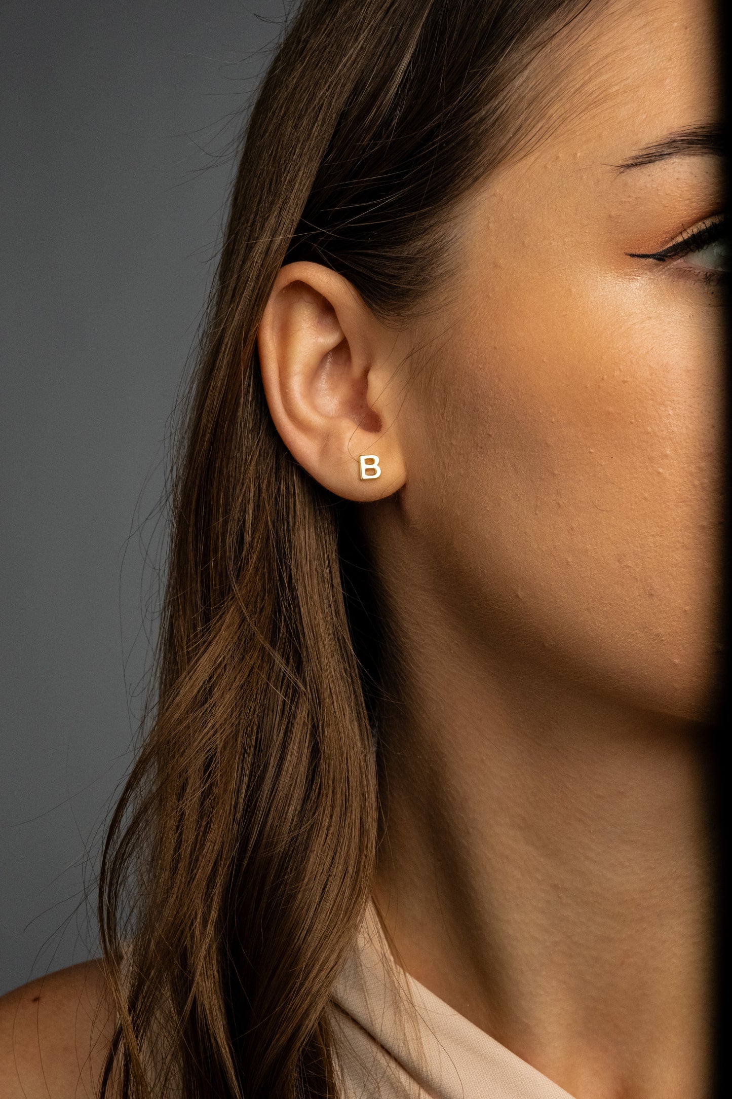 Delicate Gold Initial Earrings and Alphabet Letter Studs