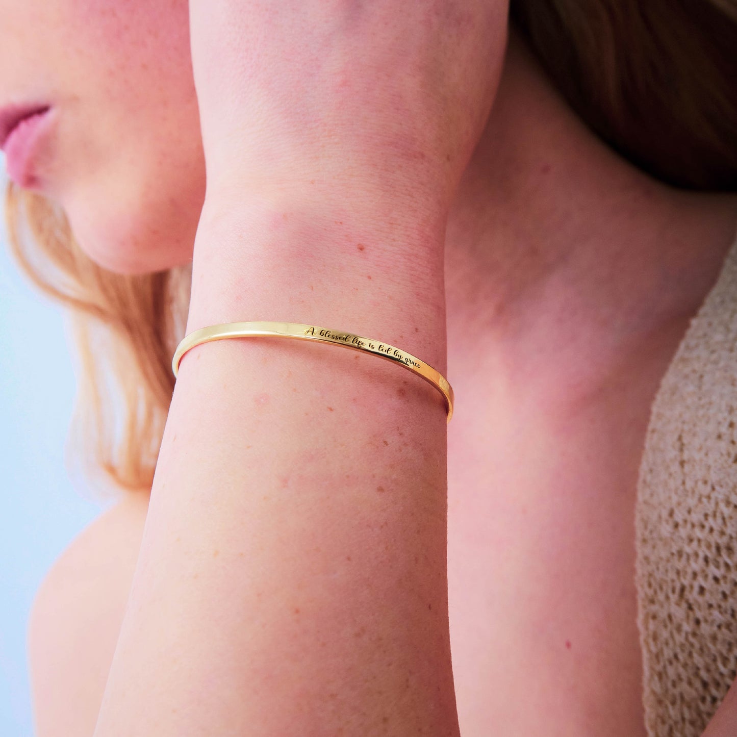 Custom Gold Friendship Bracelet Engraved Personalized Name